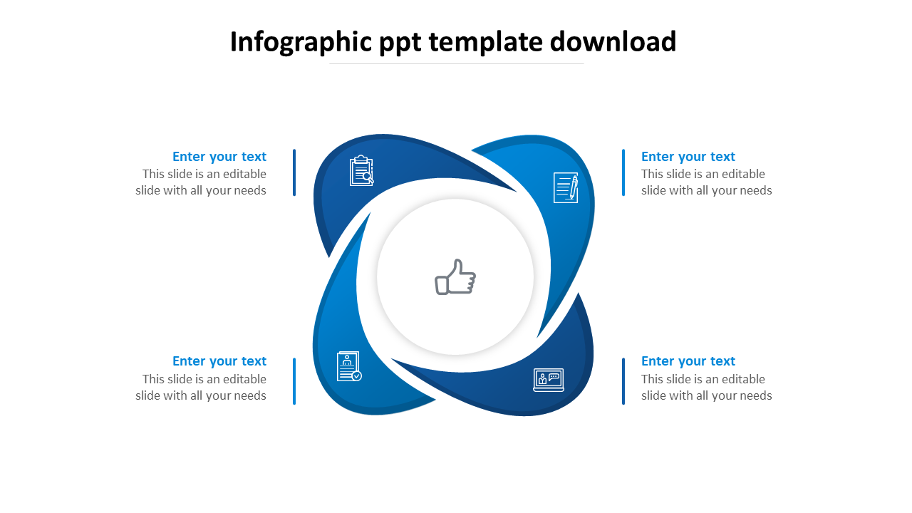 infographic ppt template download-blue